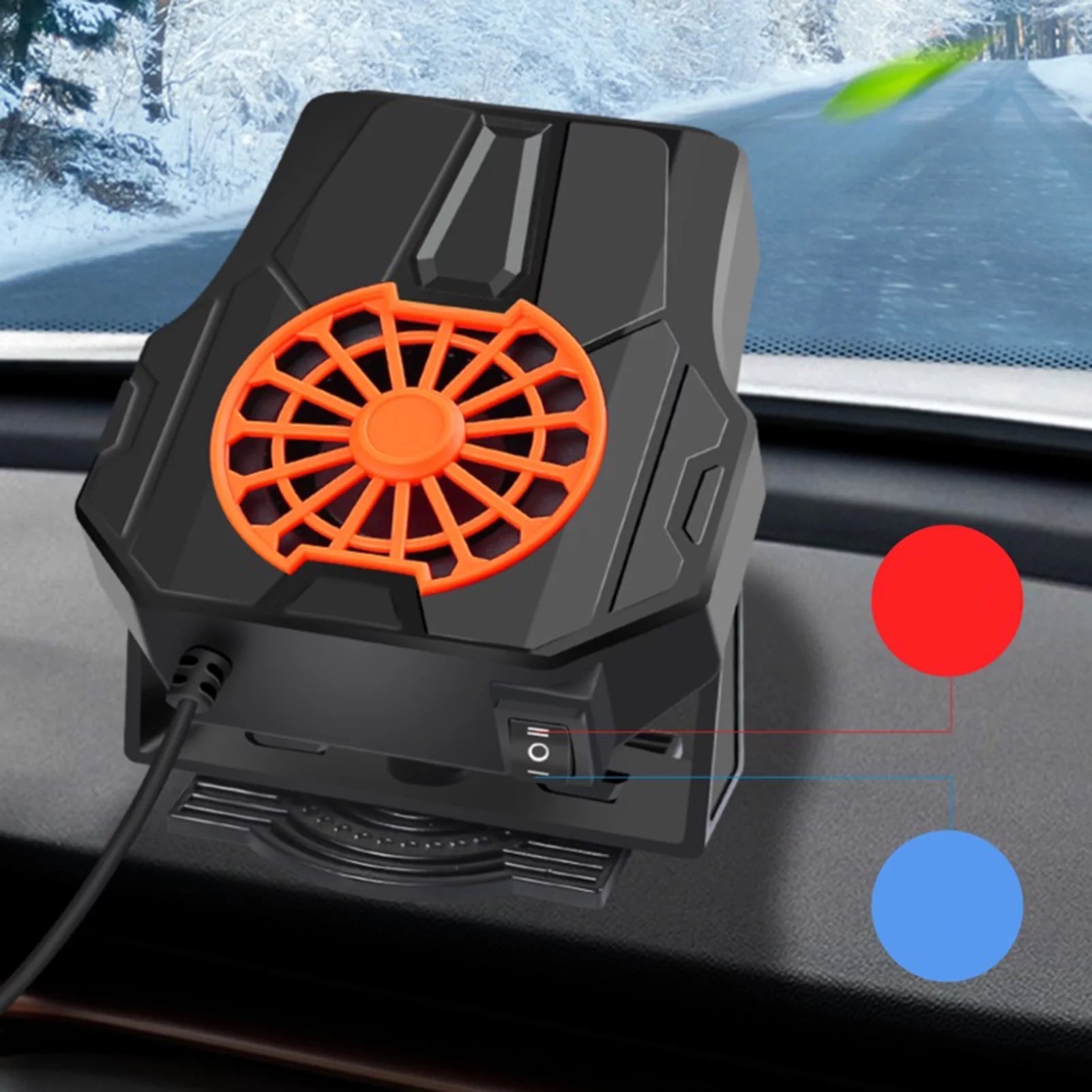 Portable 24V Car Heater 120W/200W Adjustable Windshield Defroster, ABS