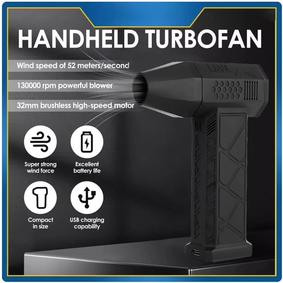 Mini Turbo Jet Fan Turbo Violent Fan 130000 RPM Powerful Blower with High Speed Duct Fan Brushless Turbo Blower Fan Dropshipping